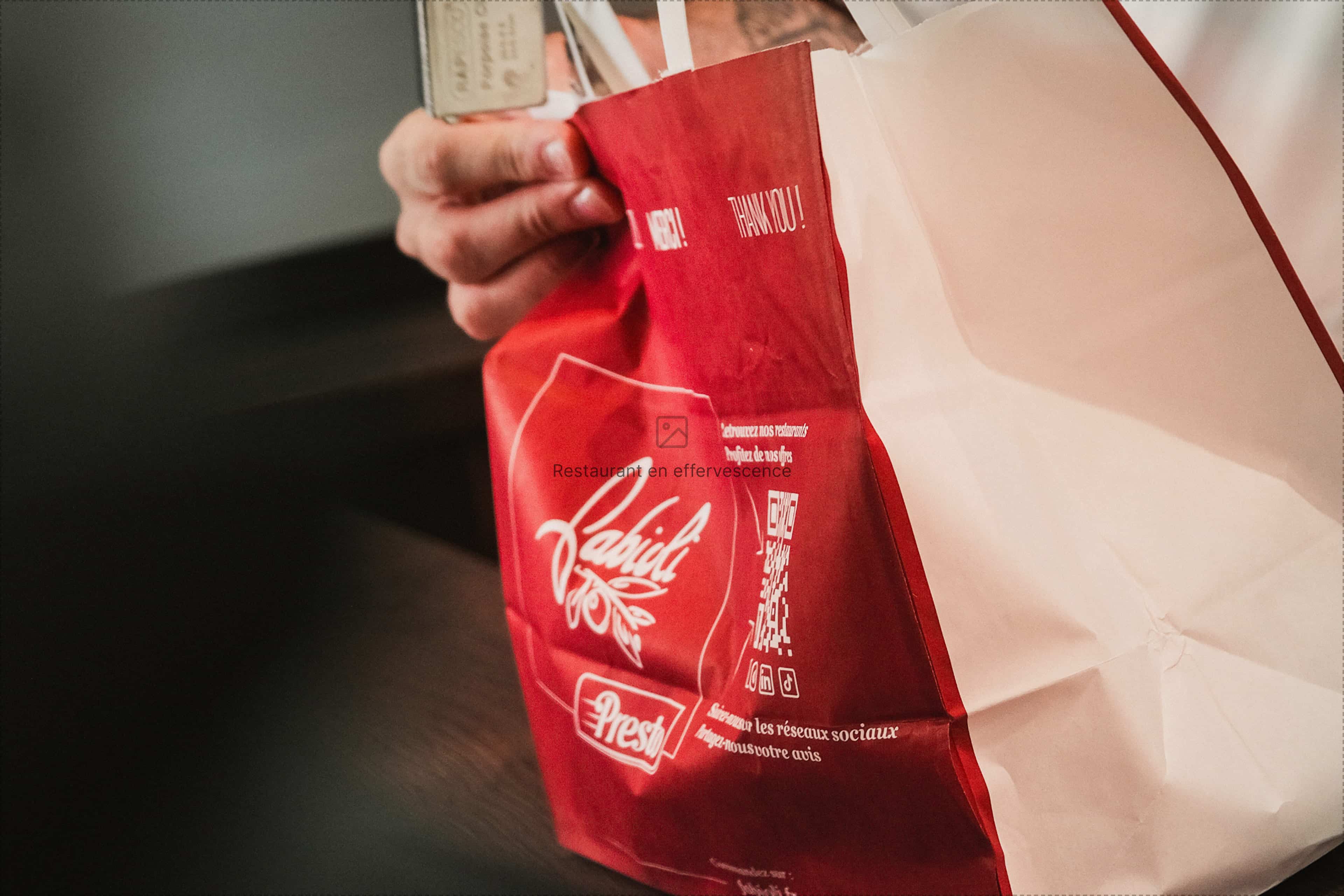 Sac à emporter Fabioli Presto préparé au comptoir