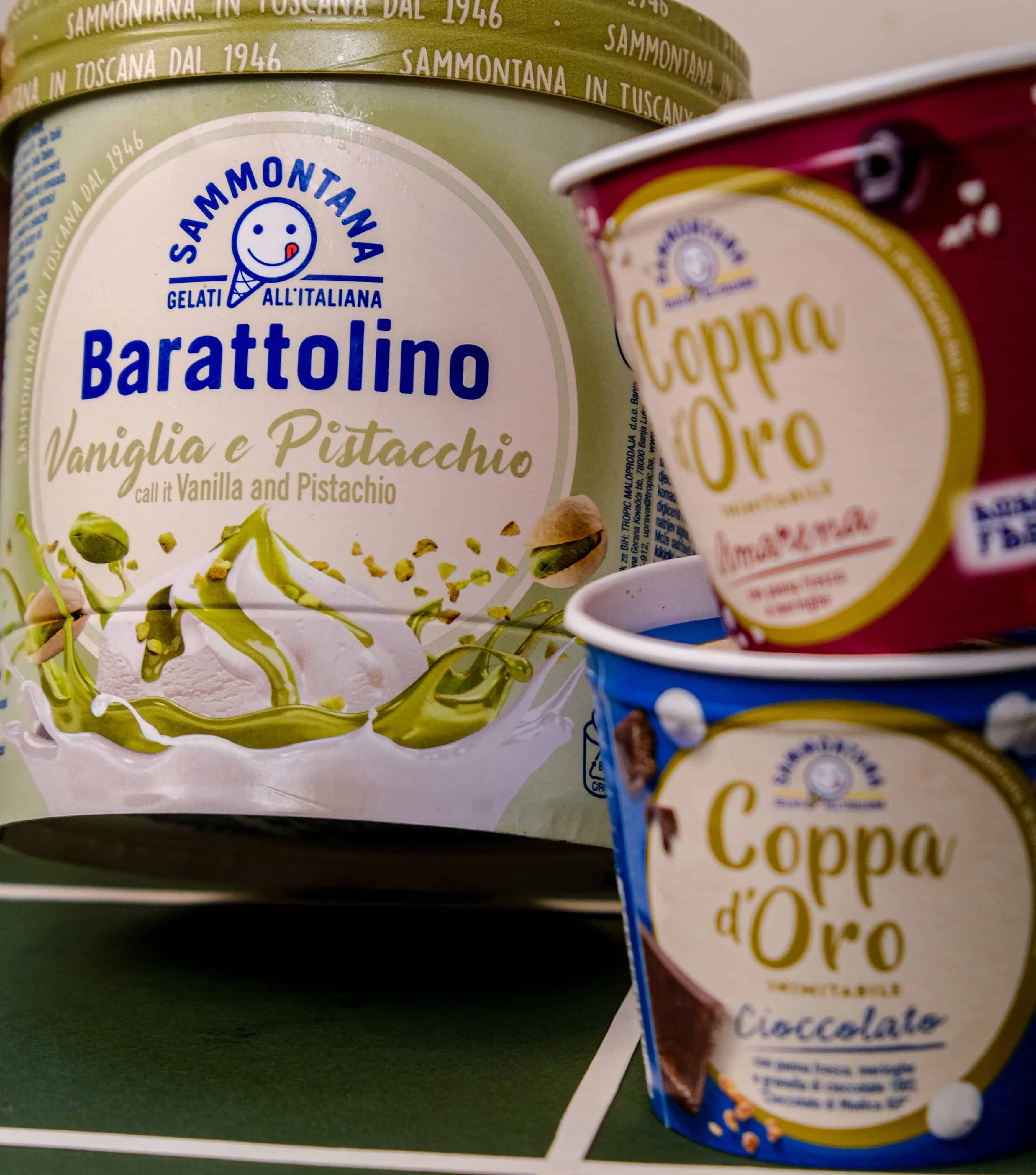 Glaces italiennes individuelles Sammontana et Coppa d'Oro chez Fabioli Presto